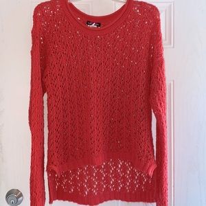 Fishnet cable top/lightweight sweater. Women Large. In good used condition!